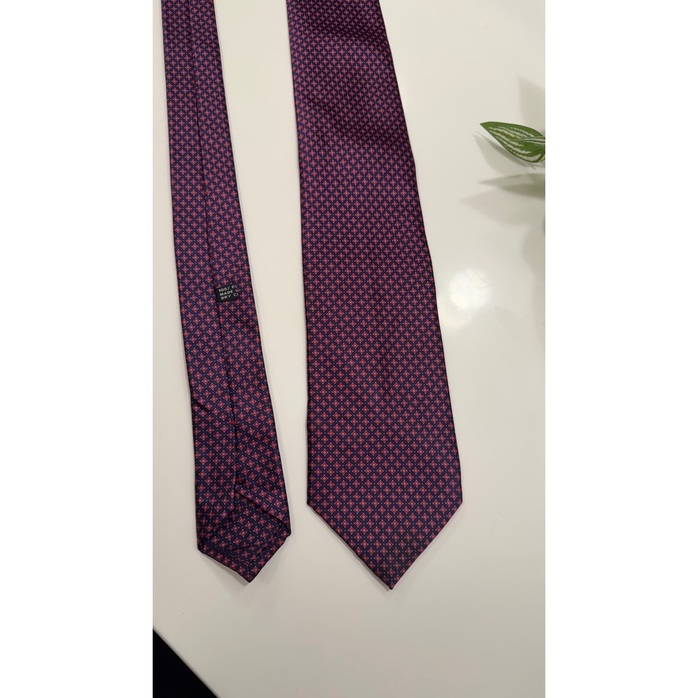 Stefano Ricci Mens Silk Tie Red Blue Geometric Medallion Made in Italy Luxury